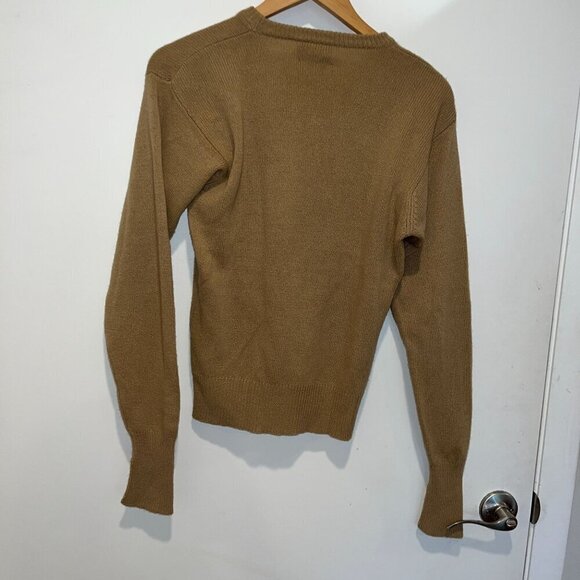 Alcott & Andrews Womens Medium 100% Cashmere Sweater With Pockets Brown - Picture 2 of 7